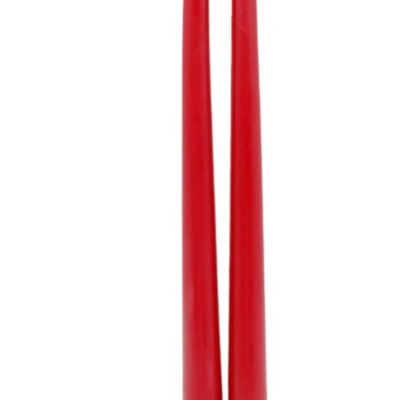 H for Happy Unscented Taper Candles in Red Set of 4 Long Burning Warm Glow - Picture 2 of 2